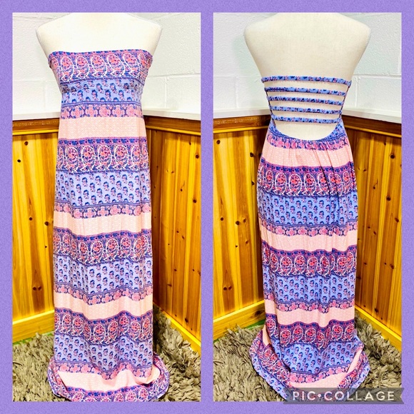 Women’s Secret Strapless Boho Maxi Dress Size Small - Picture 1 of 7